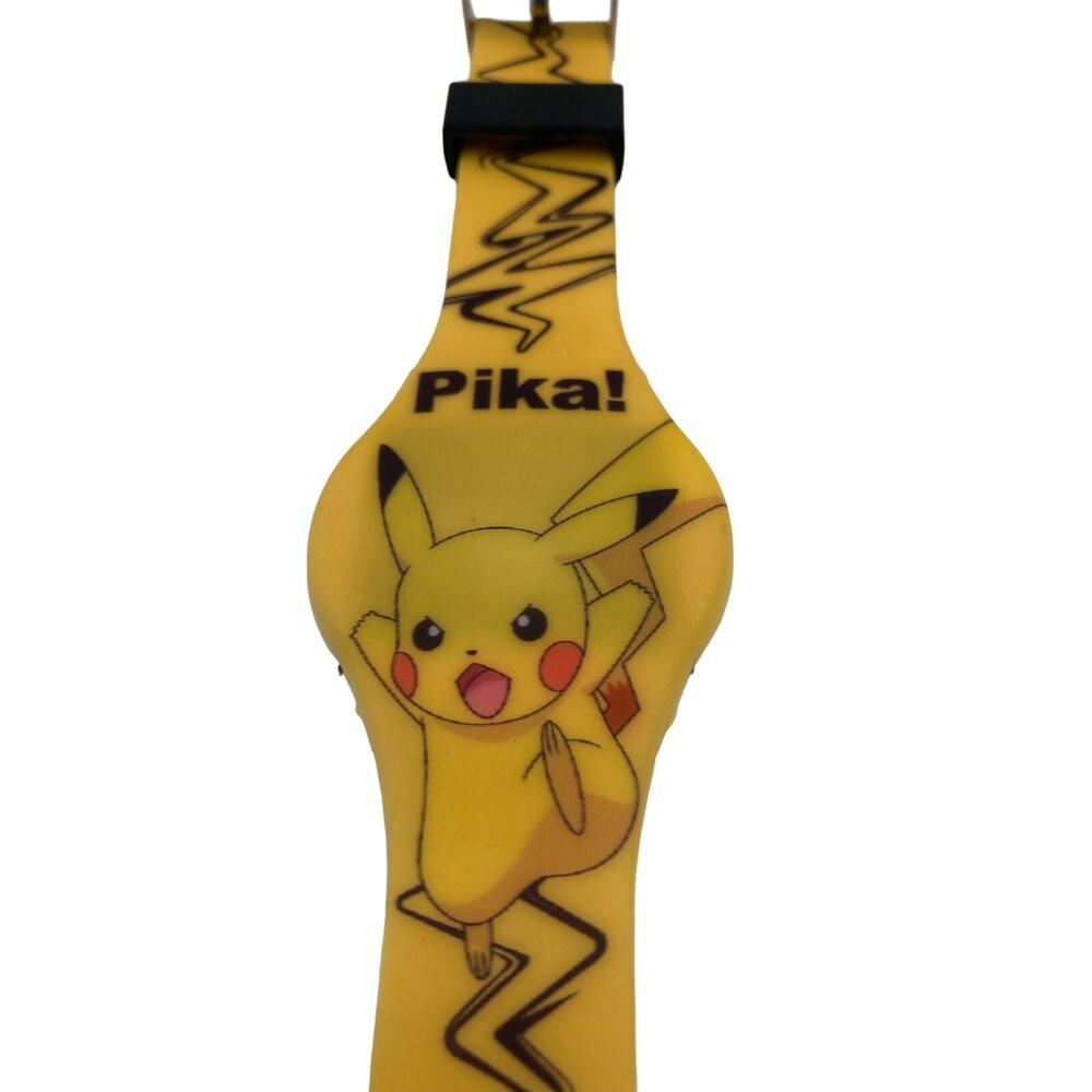 Accutime Pokemon Pika Yellow Digital Watch Light Up Time-New Battery